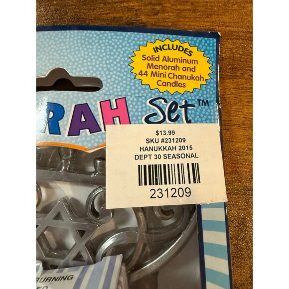 Menorah Set (Includes Solid Aluminum Menorah & 44 Chanukah Candles, NEW - Picture 7 of 7